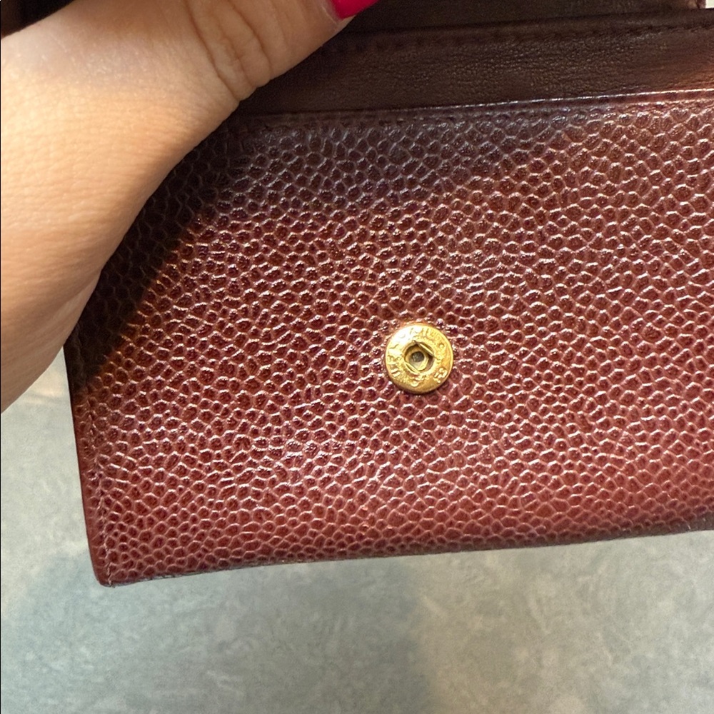 Chanel Chocolate Brown CC Caviar Skin Leather Card Holder - Picture 13 of 13